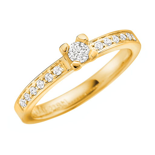 Diamantring i 18K guld, 76