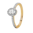 Diamantring i 18K guld