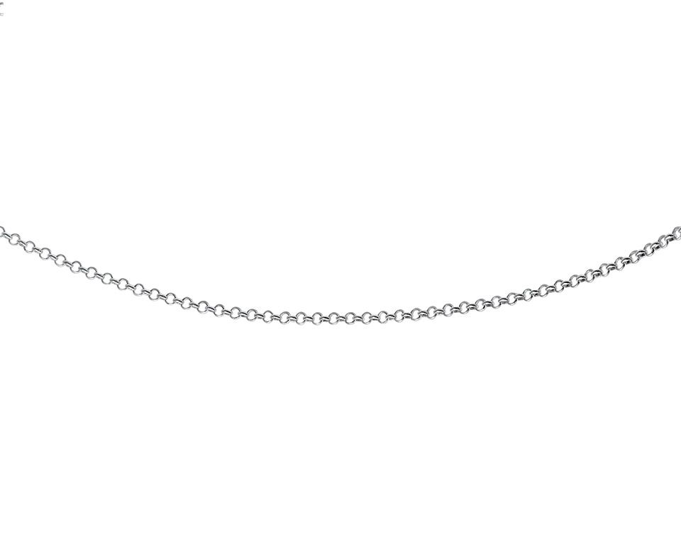 Kedja i &auml;kta silver 80 cm