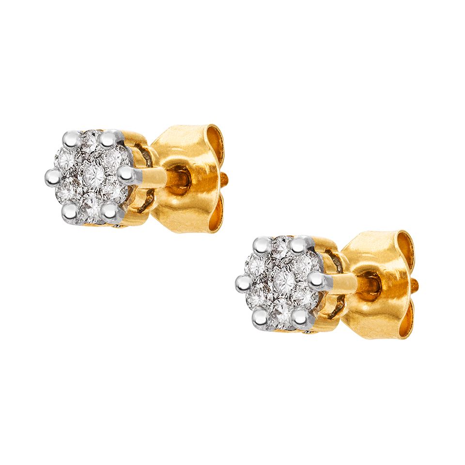 Diamantörhängen i 18K guld
