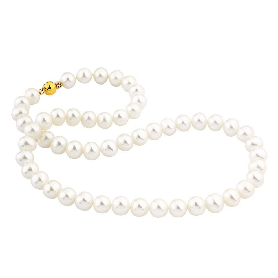 Pärlhalsband i 18K guld 45 cm