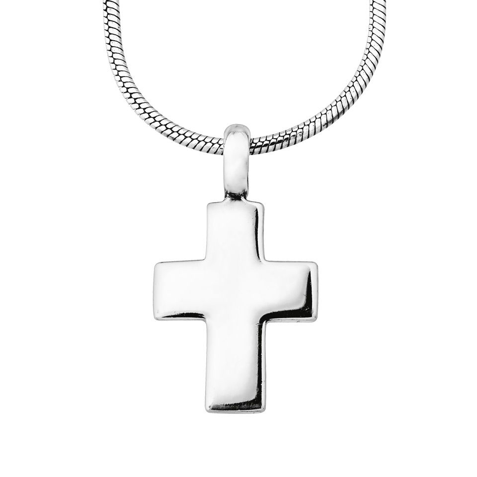 Halsband i &auml;kta silver