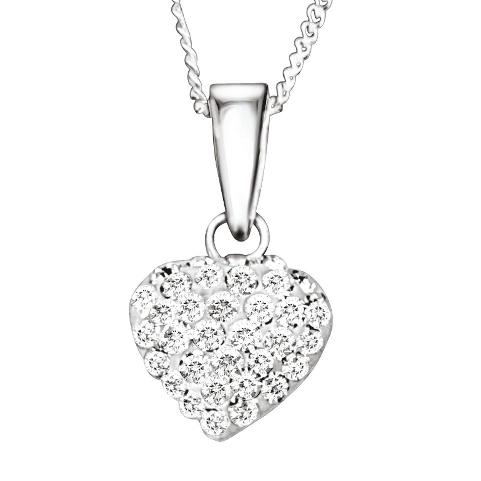 Halsband i &auml;kta silver