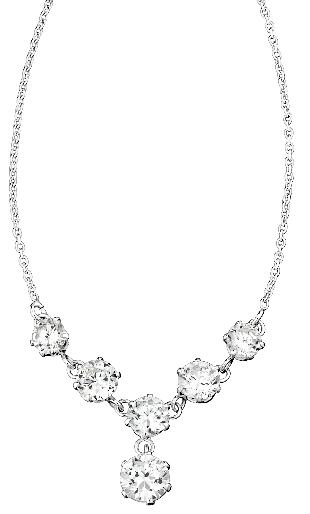 Halsband i &auml;kta silver