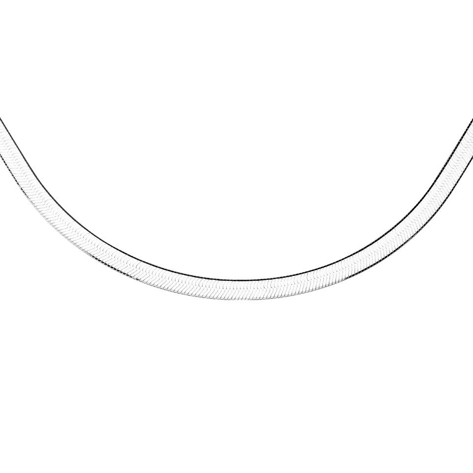 Halsband i &auml;kta silver