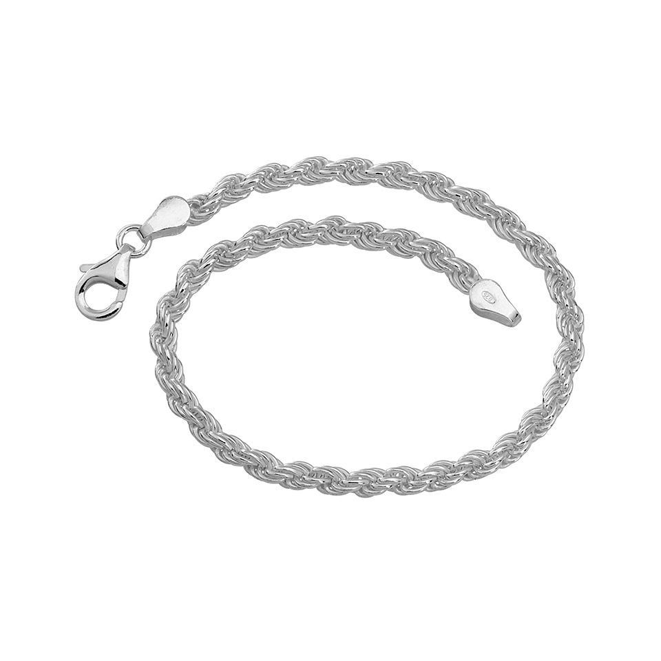 Armband i &auml;kta silver