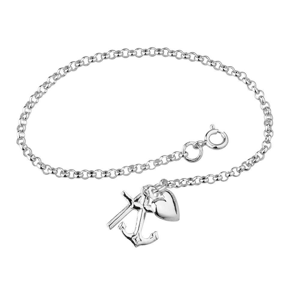 Armband i &auml;kta silver