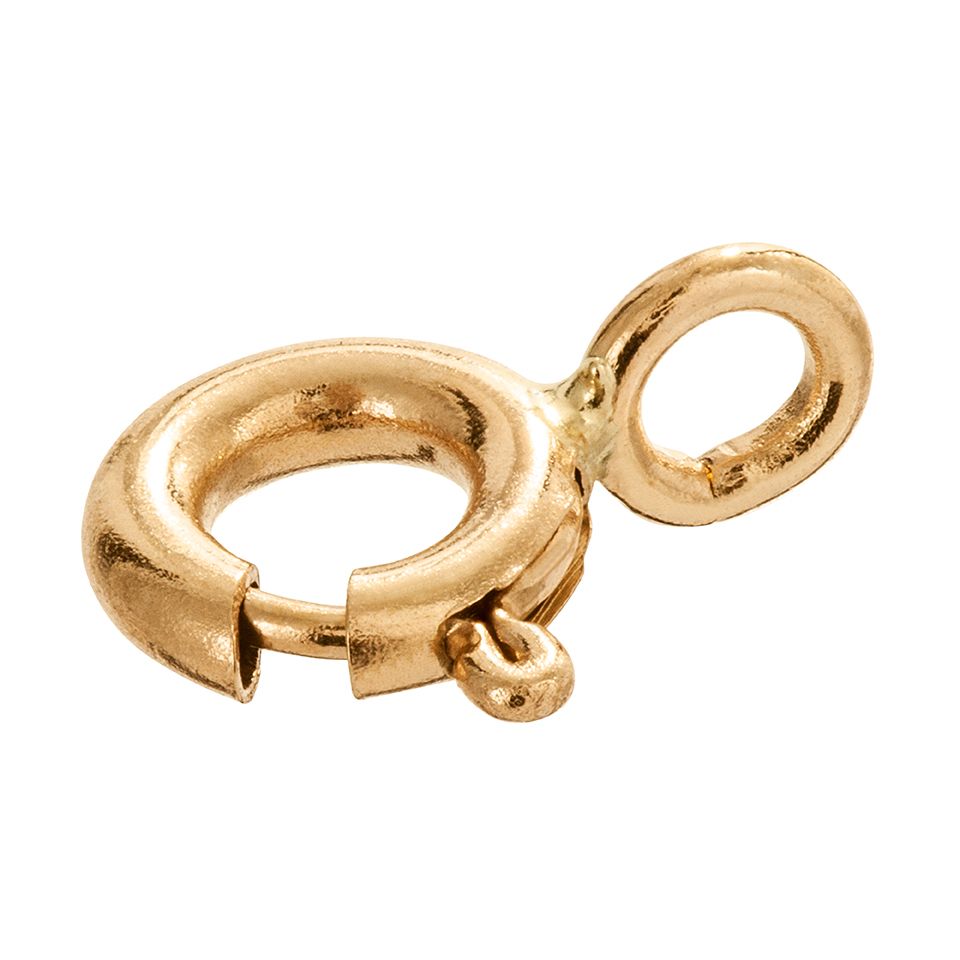 Springring i 18K guld. Stl.S