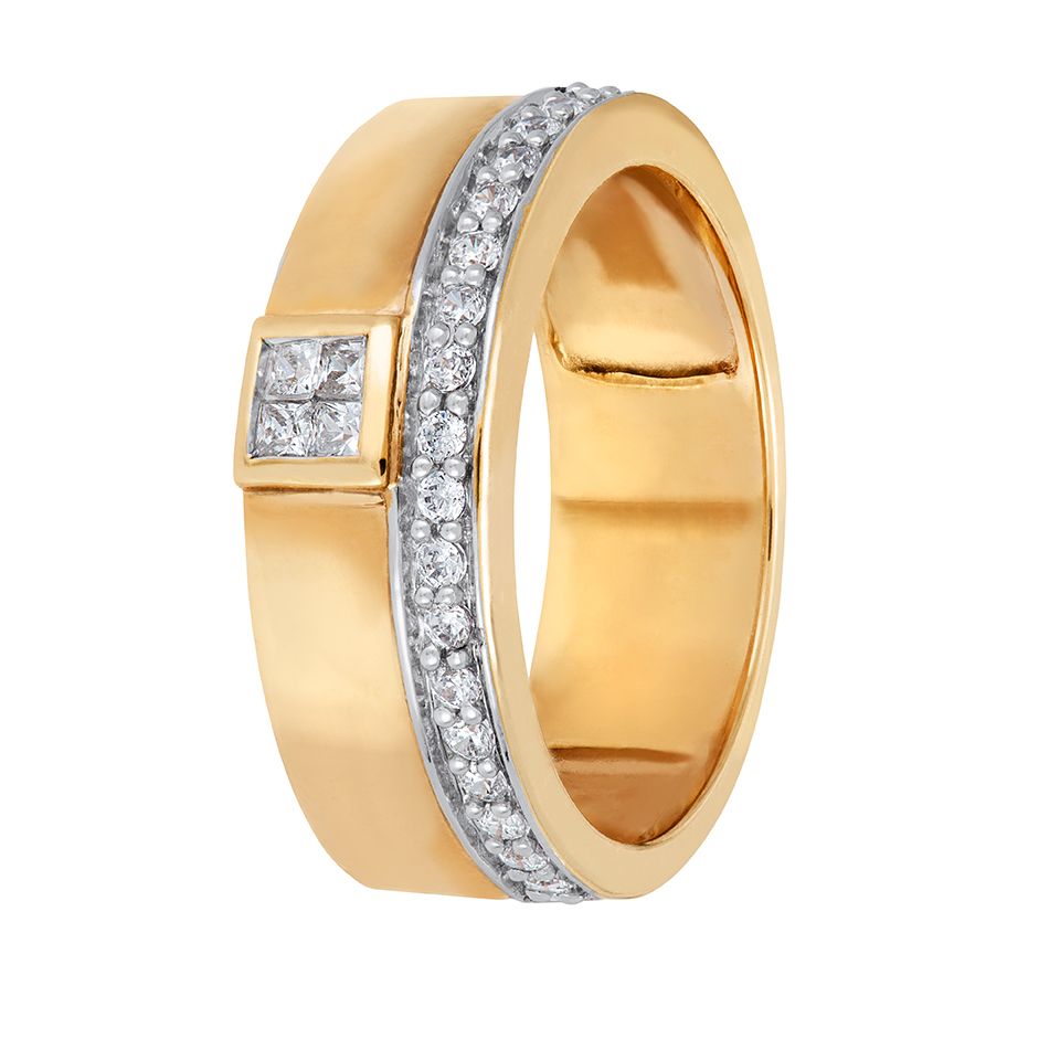 Diamantring i 18K guld, 15.0