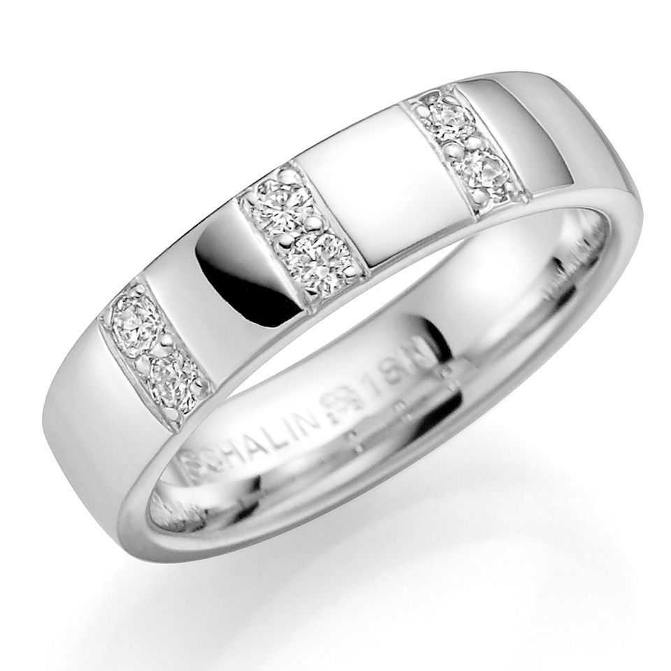 Diamantring i 18K guld, 53