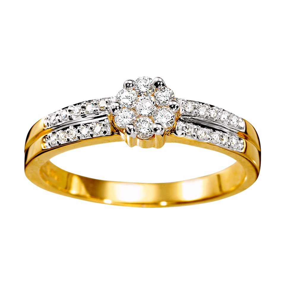 Diamantring i 18K guld, 20.0