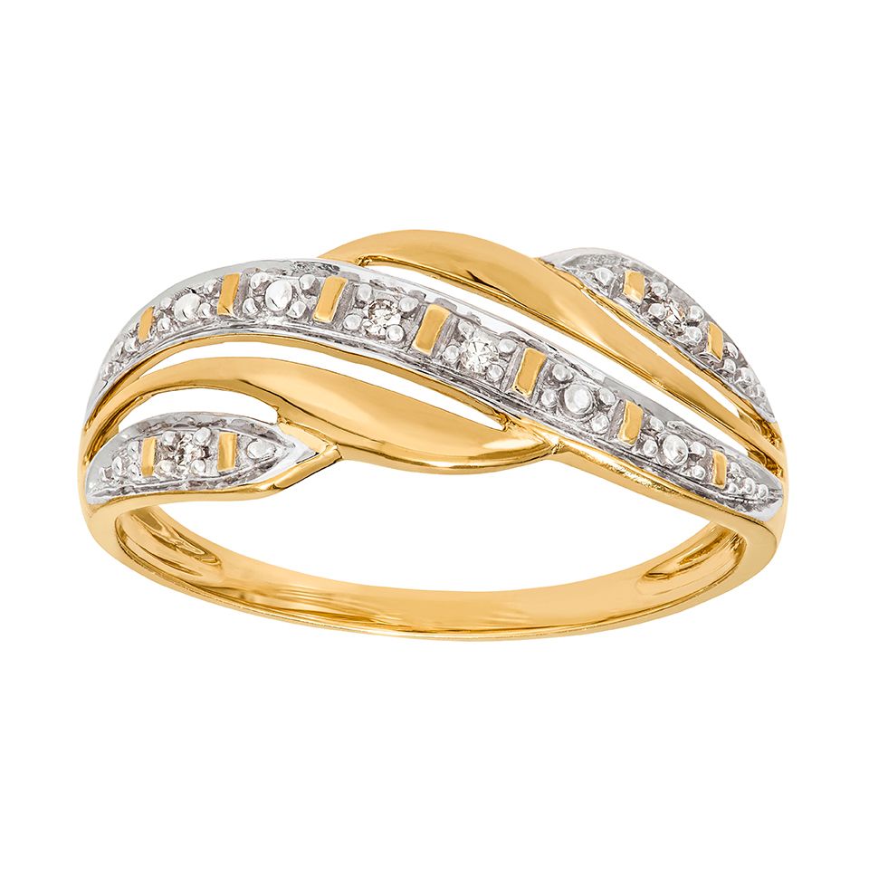 Diamantring i 18K guld, 15.5