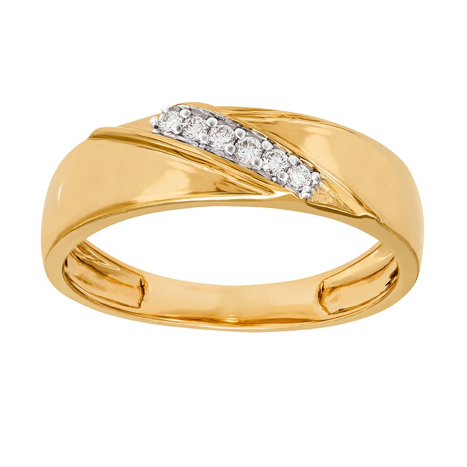 Diamantring i 18K guld, 15.5