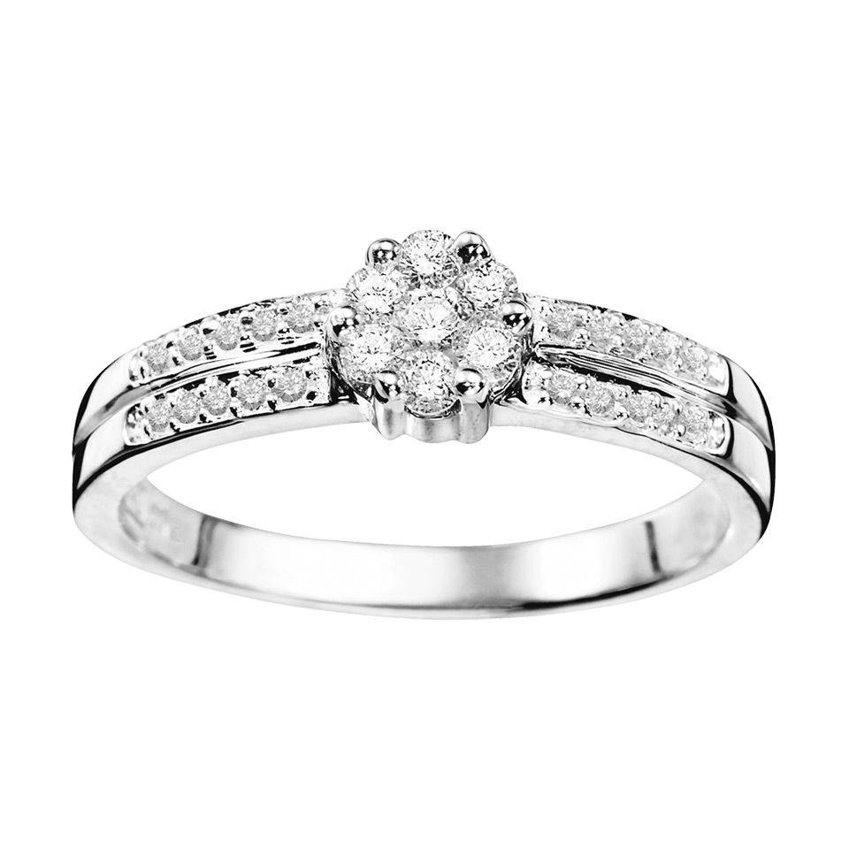 Diamantring i 18K guld, 18.5