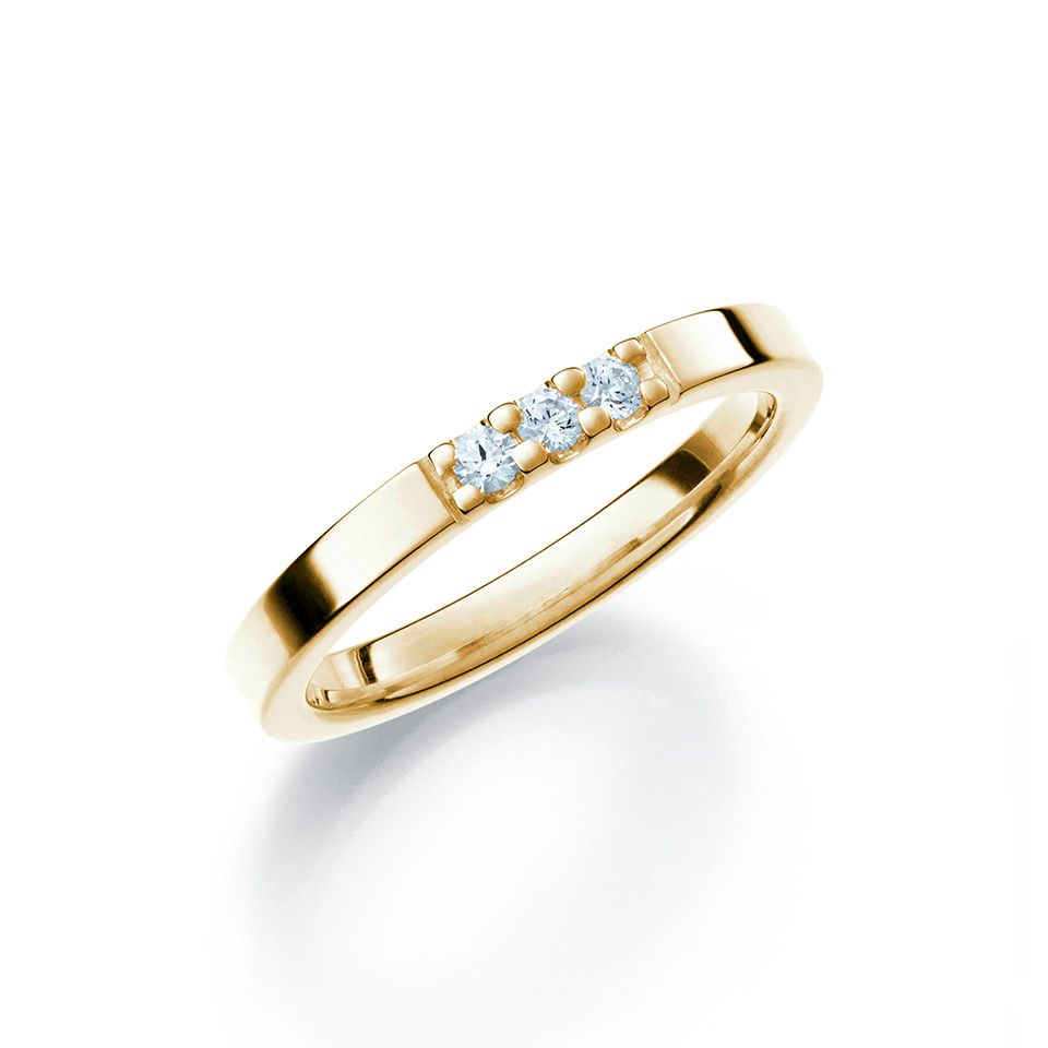 Diamantring i 18K guld, 76