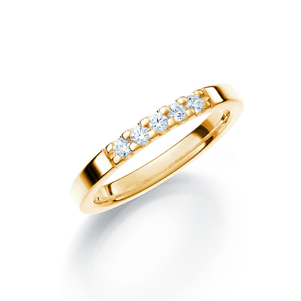 Diamantring i 18K guld, 44 - Guldfynd