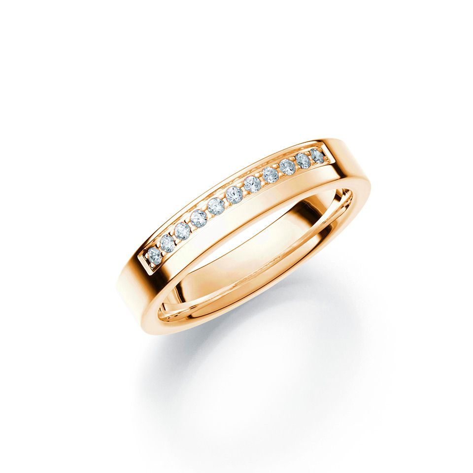 Diamantring i 18K guld, 76