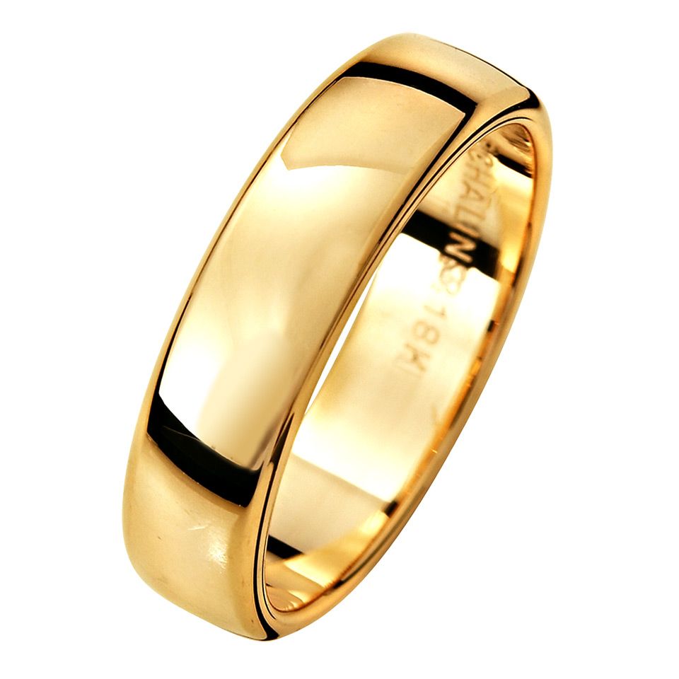 F&ouml;rlovningsring i 9K guld 5mm, 72