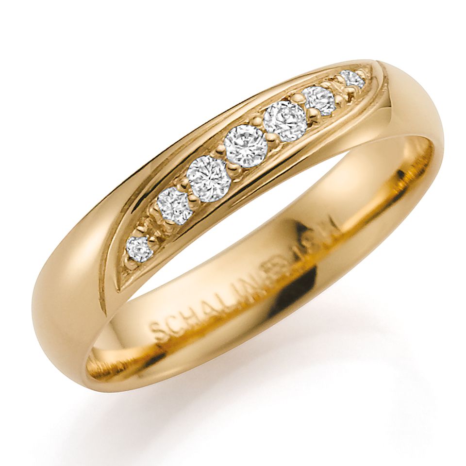 Diamantring i 18K guld, 65