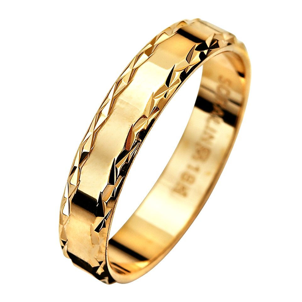 Förlovningsring i 18K guld 4mm, 45