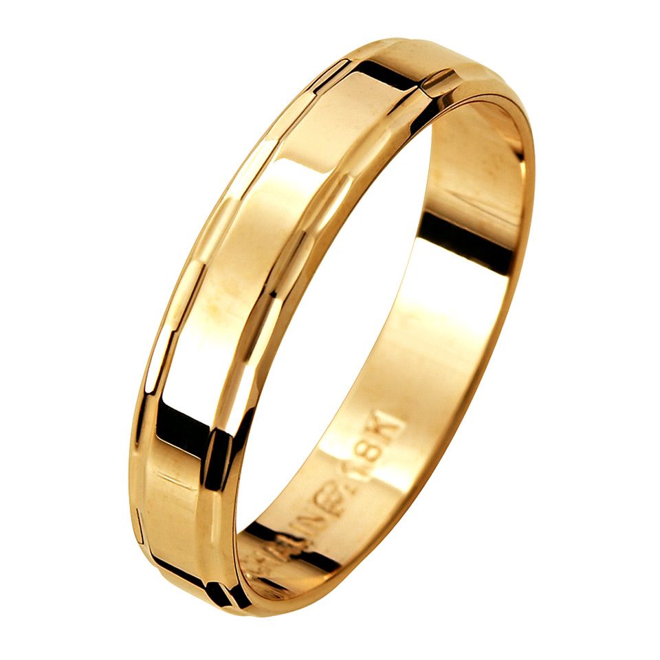 Förlovningsring i 18K guld 4mm, 45