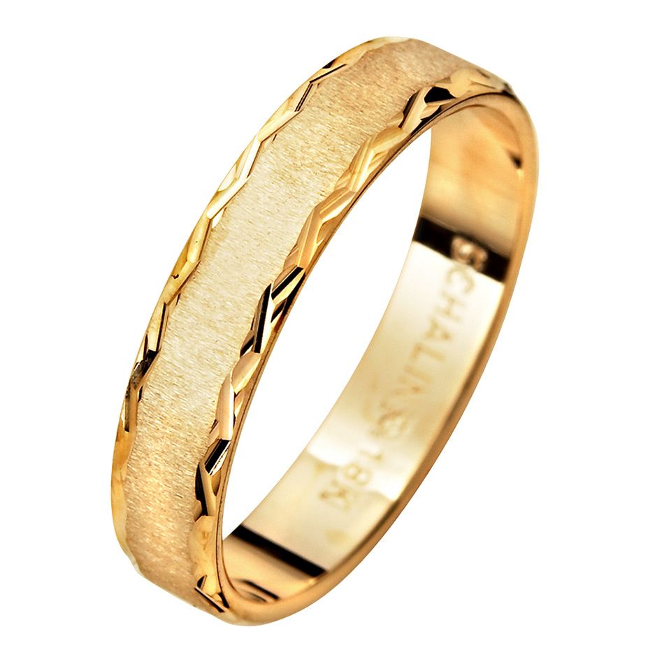 Förlovningsring i 18K guld 4mm, 45