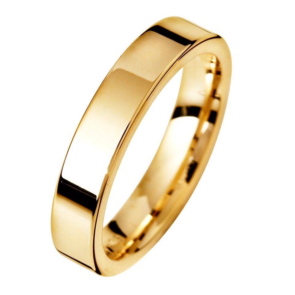 Förlovningsring i 18K guld 4mm, 49 Förlovningsring i 18K guld 4mm, 49