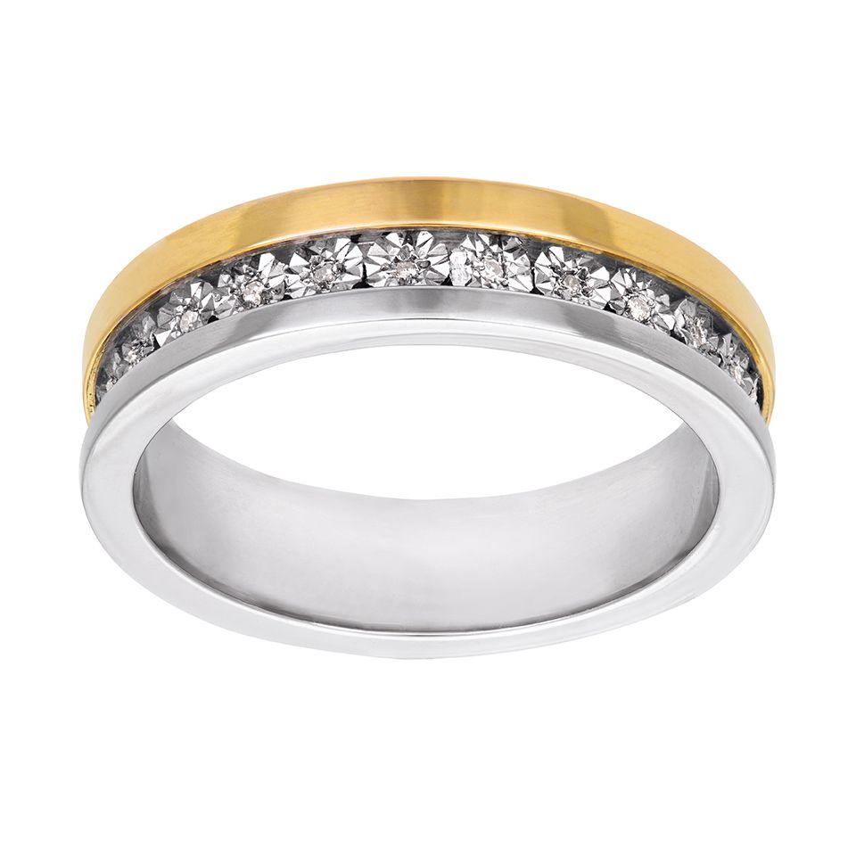 Ring i äkta silver och 18K guld, 17.0