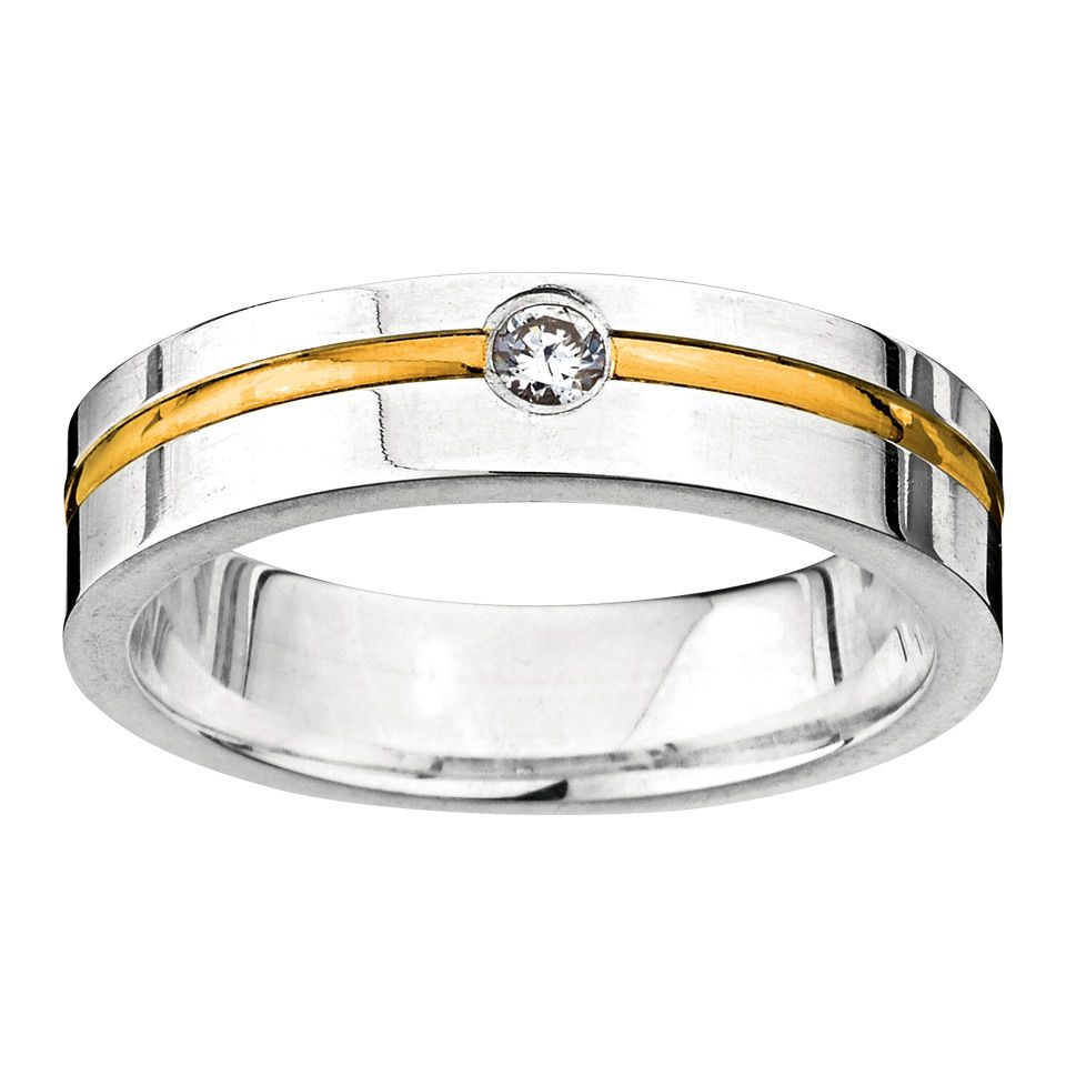 Ring i äkta silver och 18K guld, 17.0