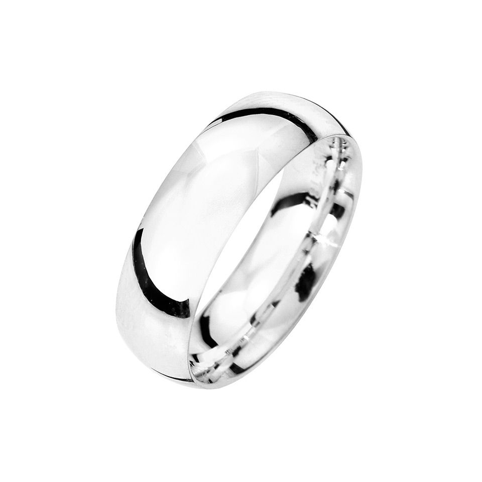 Schalins - Förlovningsring i äkta silver 6mm, 44, Förlovningsring - Guldfynd