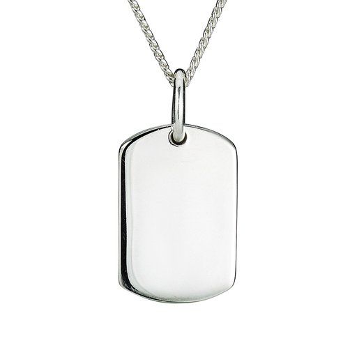 Halsband i &auml;kta silver