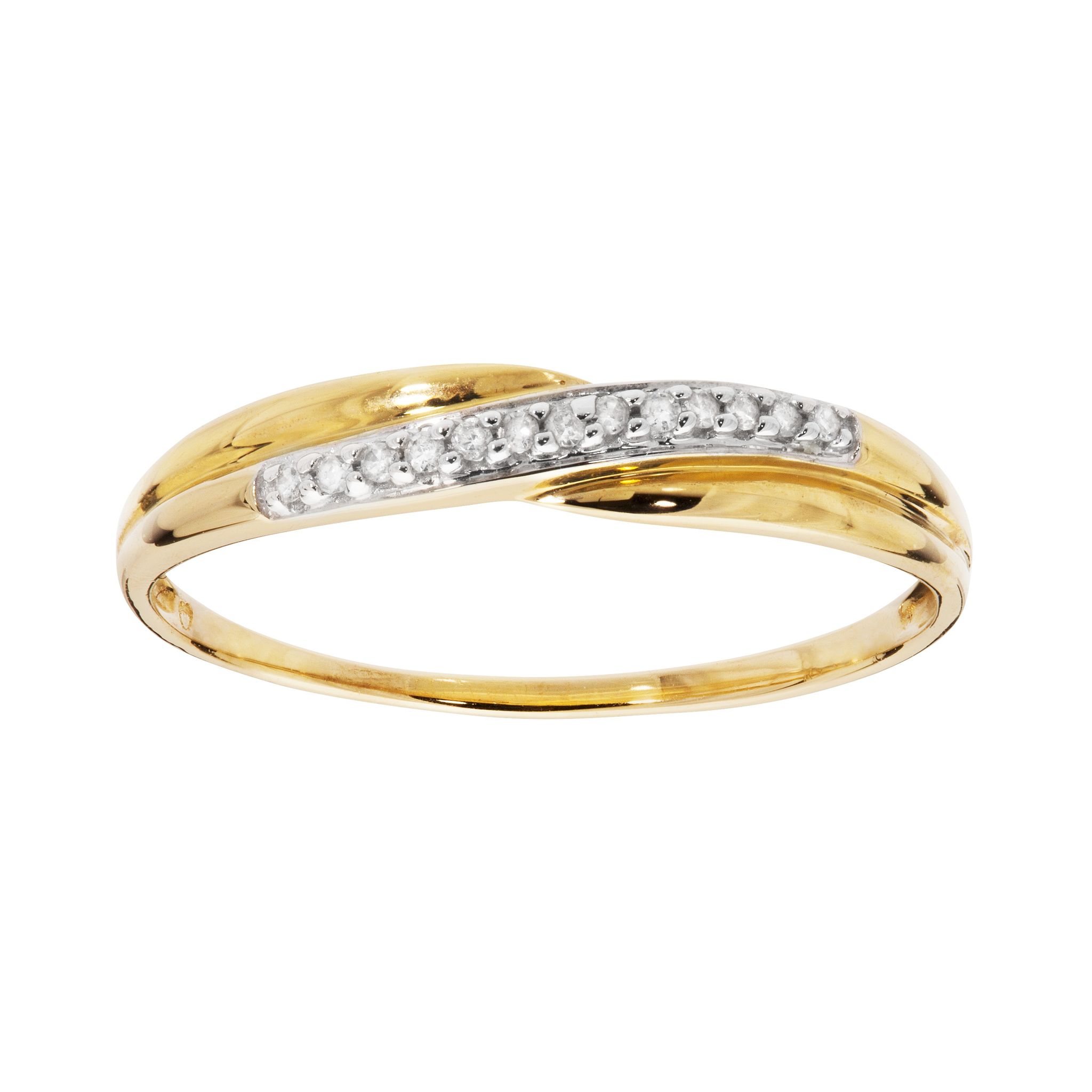 Diamantring i 18K guld, 15.0