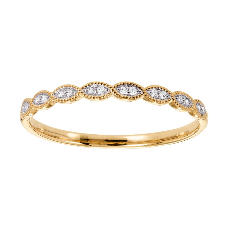 Diamantring i 18K guld, 15.5