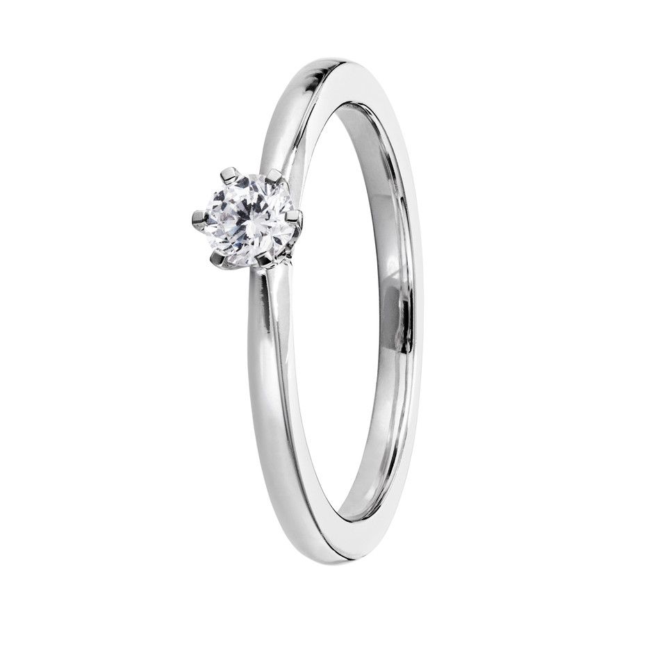 Diamantring i platina, 15.5