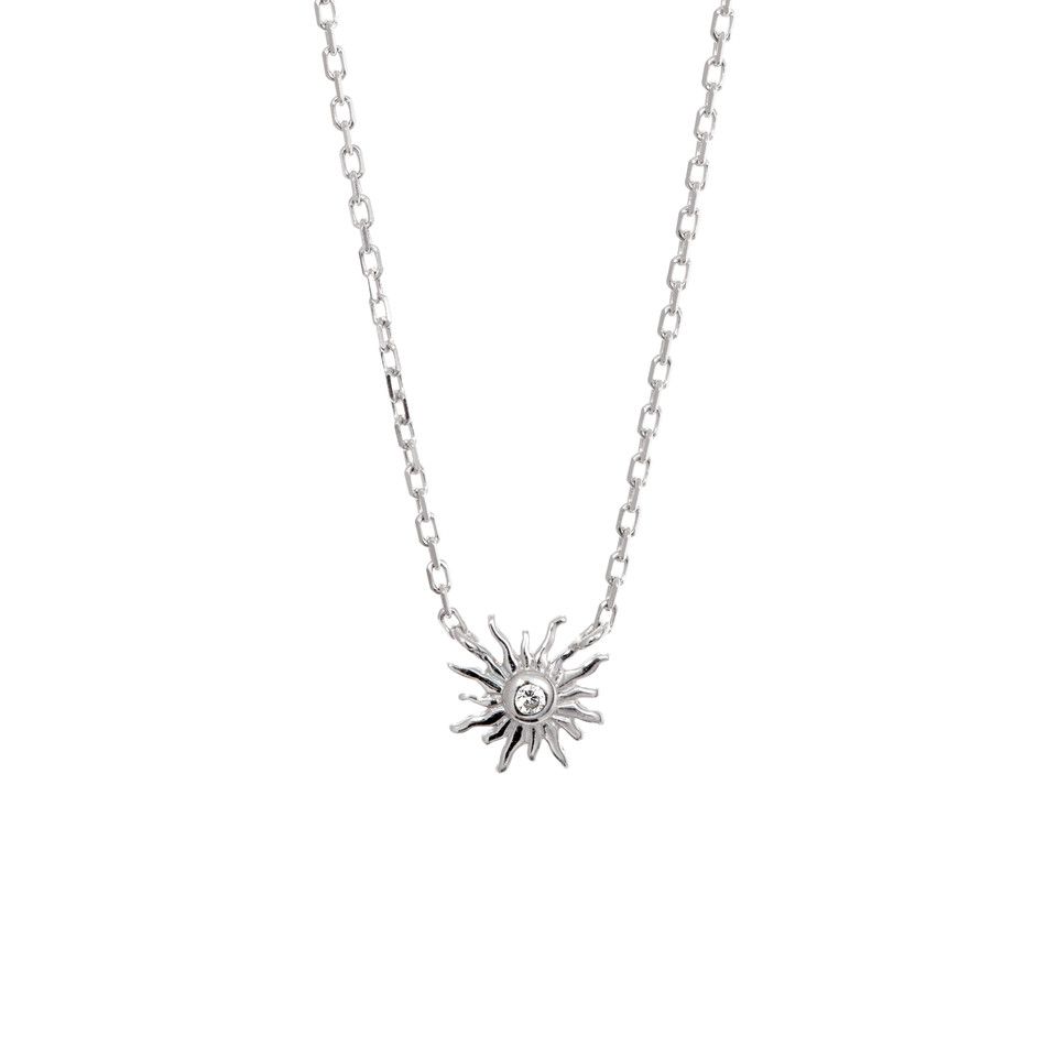 Halsband i &auml;kta silver