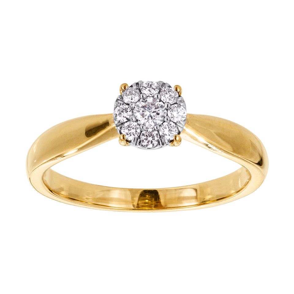 Diamantring i 18K guld, 20.0