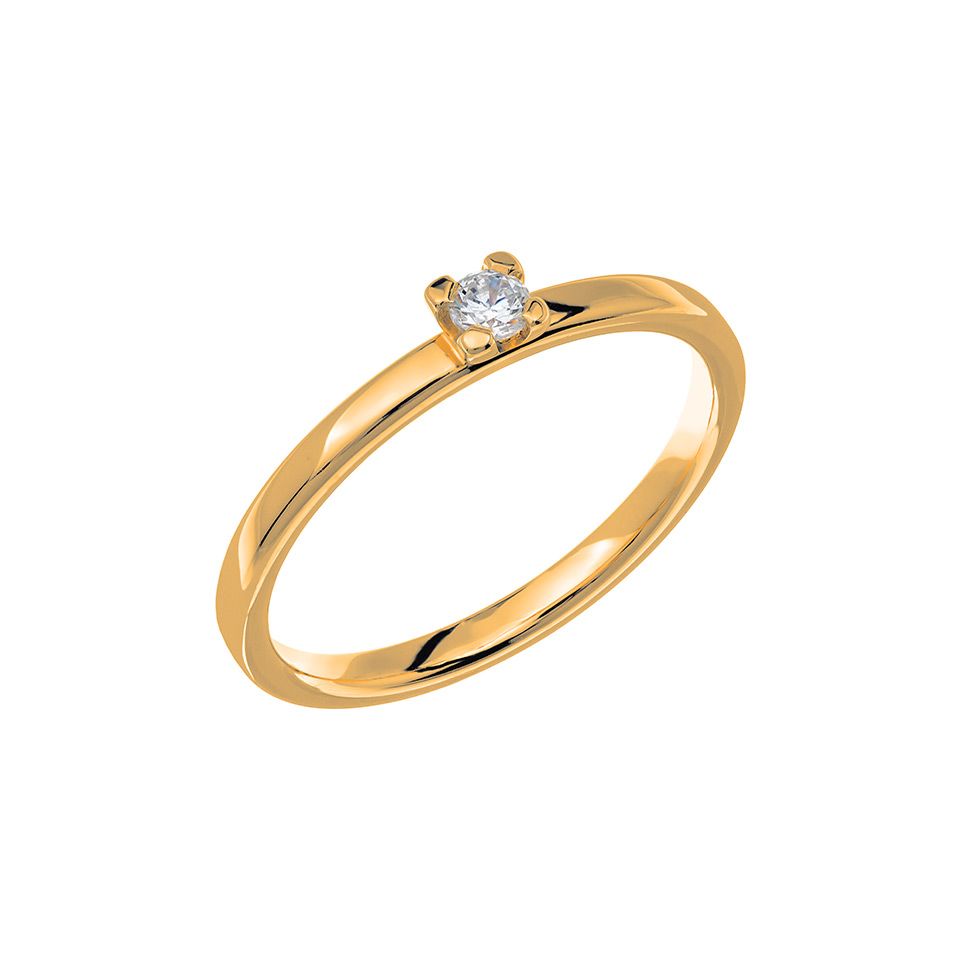 Diamantring i 18K guld, 56 15308