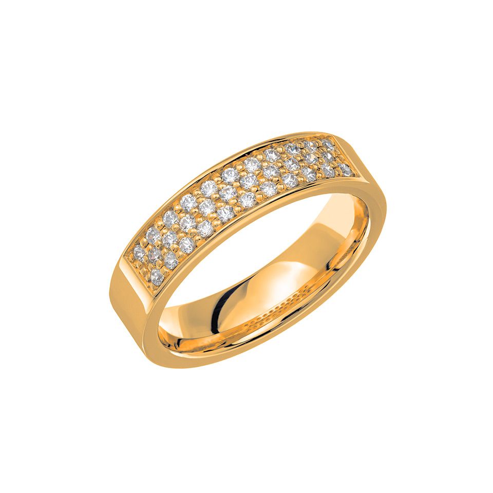 Diamantring i 18K guld, 74