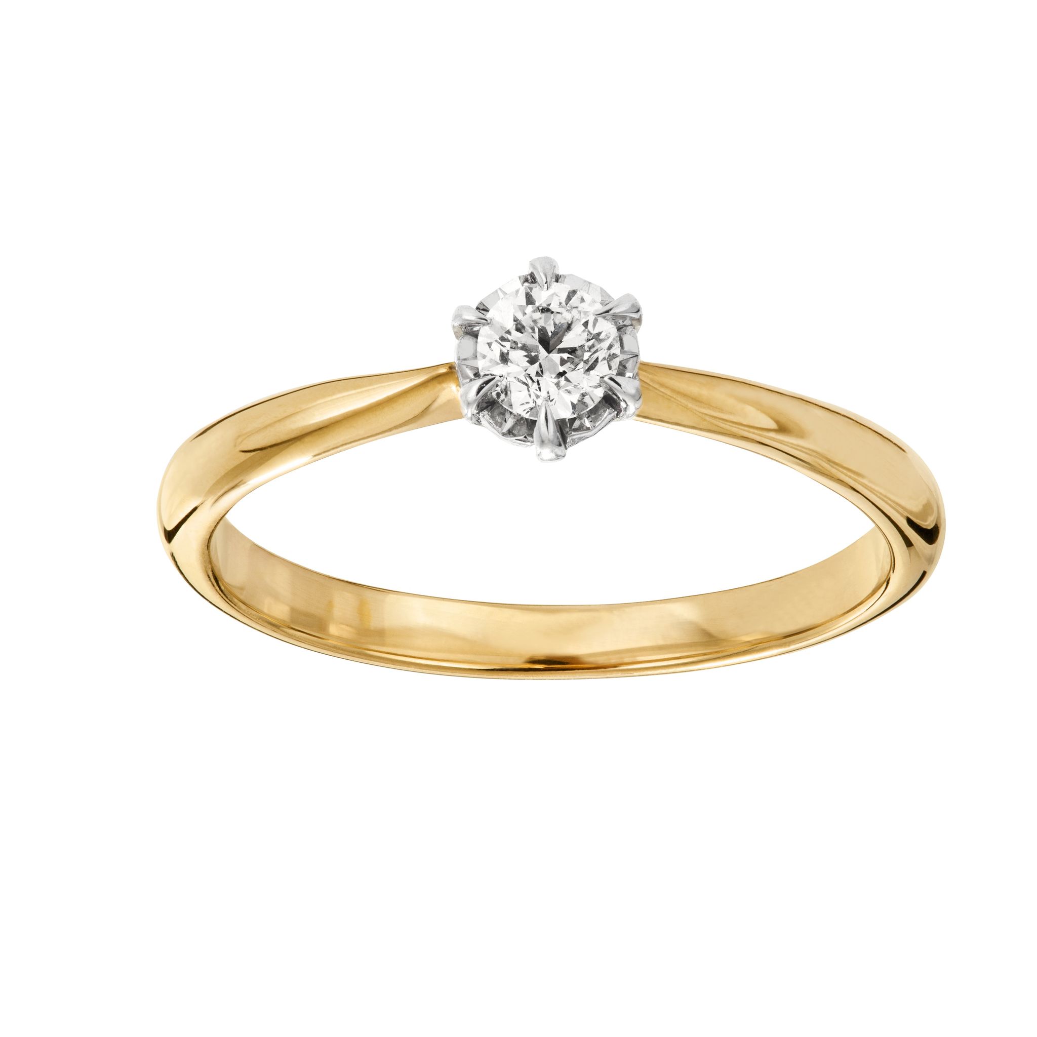 Diamantring i 18K guld, 15.0 - Guldfynd