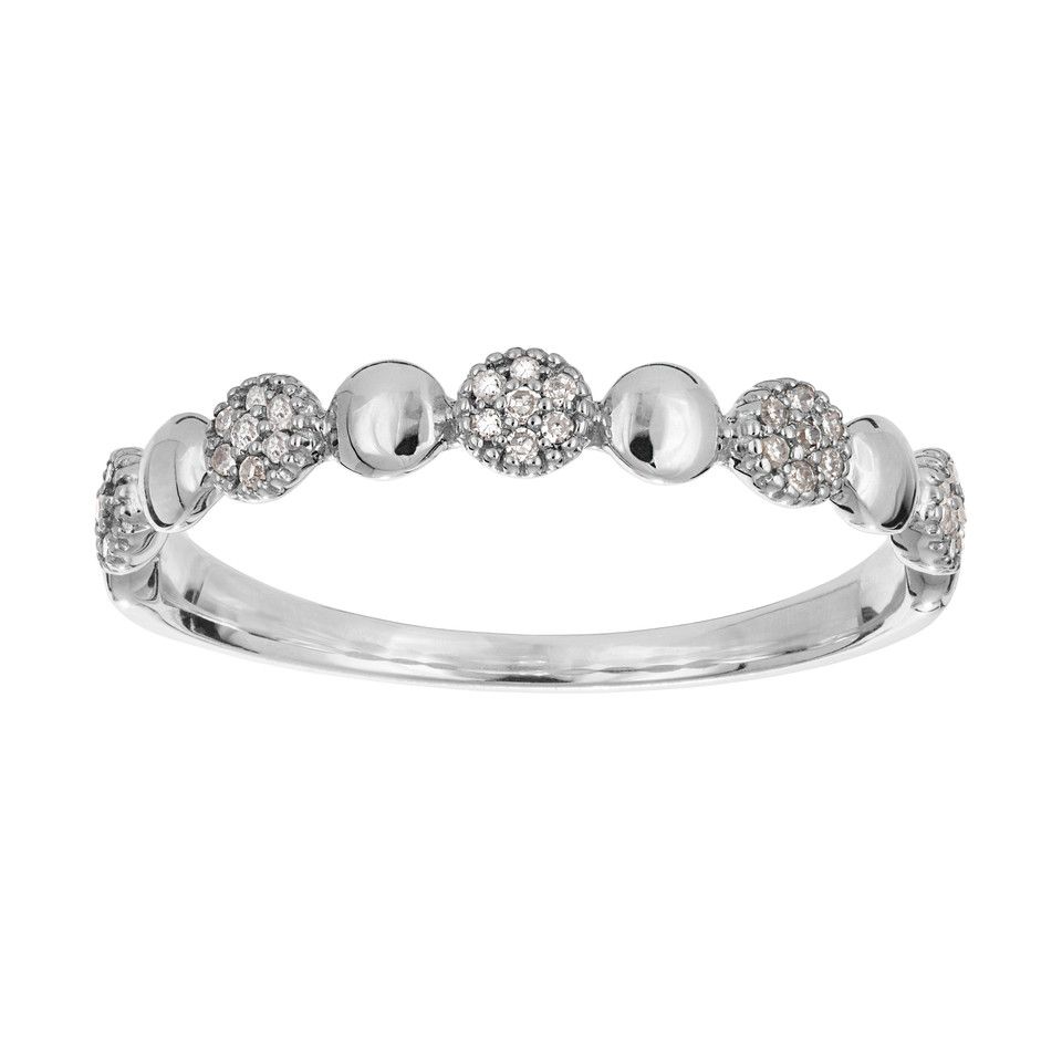 Diamantring i 18K guld, 15.5