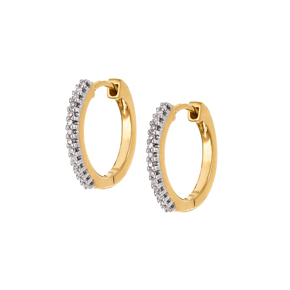Diamantörhängen i 18K guld