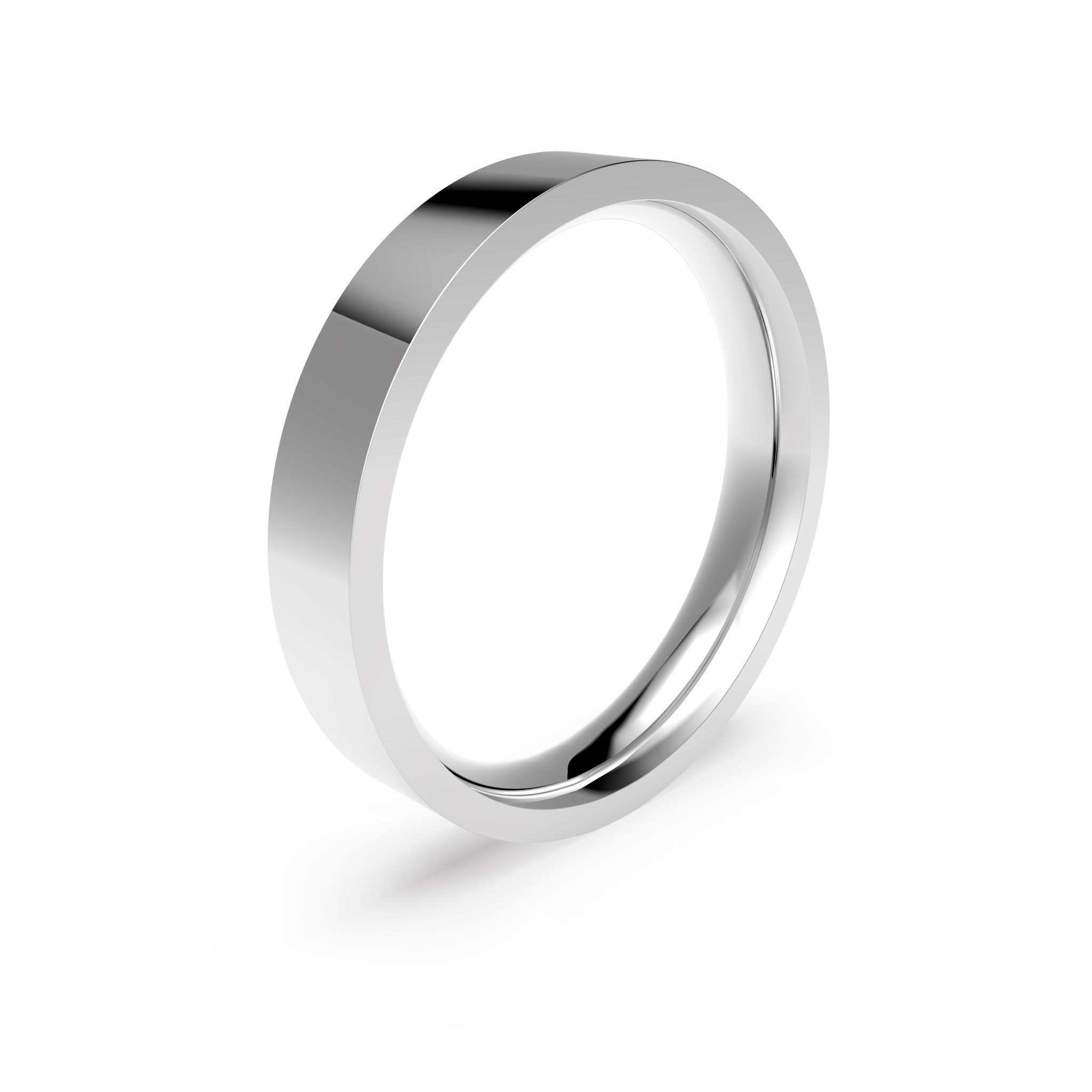 Förlovningsring i platina 4mm, 47, Förlovningsring - Guldfynd
