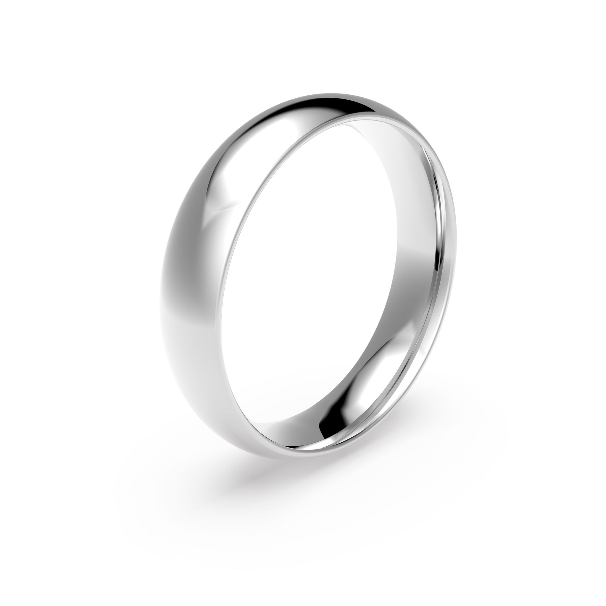 Förlovningsring i platina 5mm 68