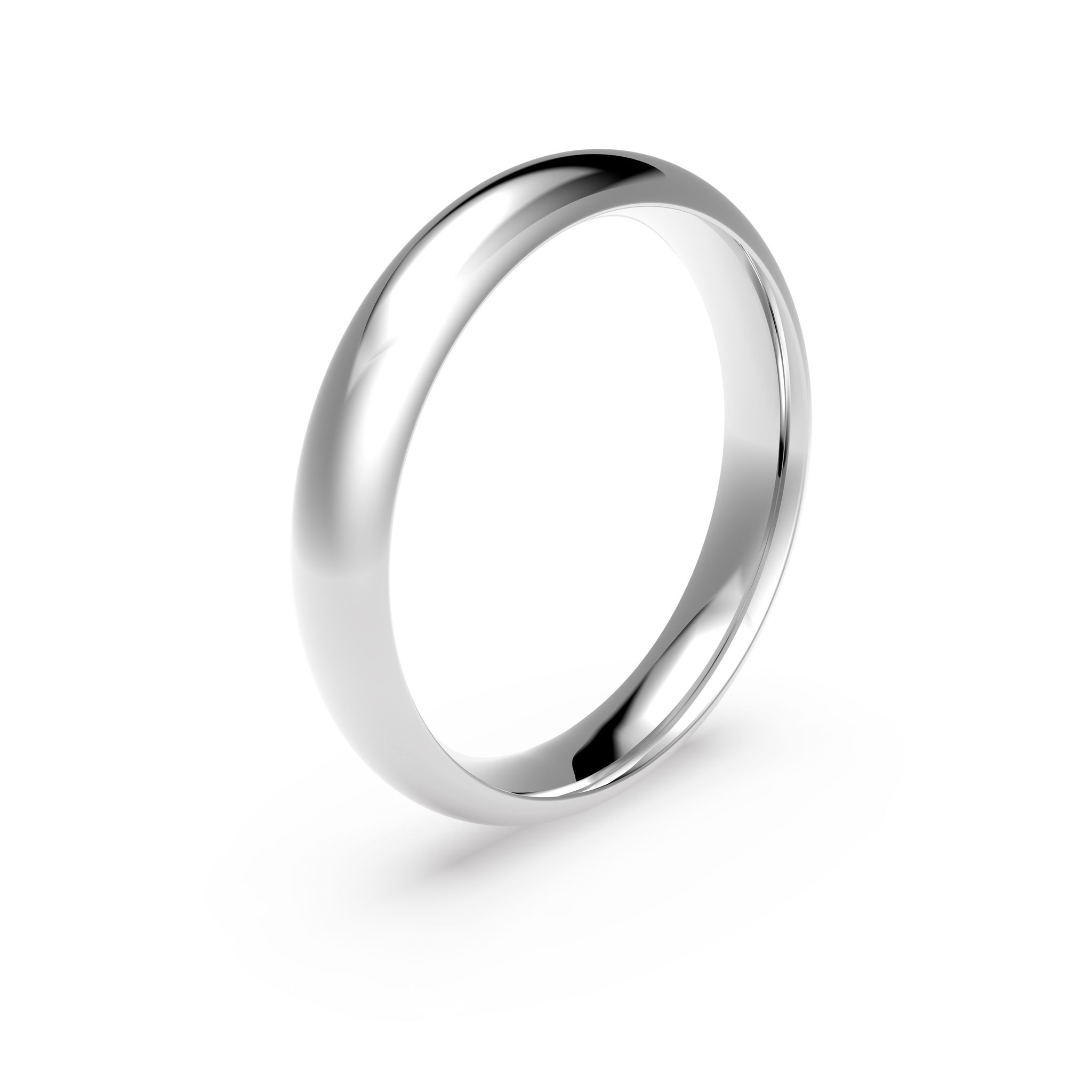 Förlovningsring i platina 4mm, 47, Förlovningsring - Guldfynd