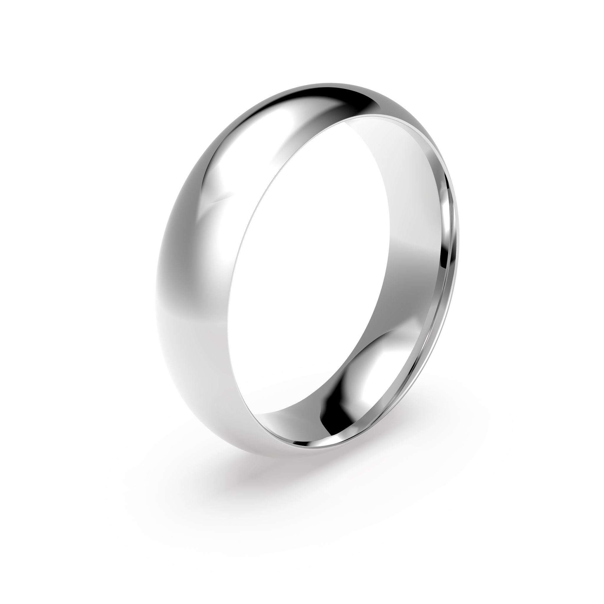 Förlovningsring i platina 6mm, 48