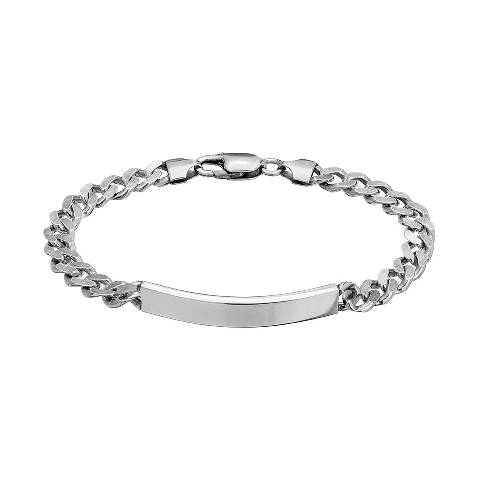 Armband i &auml;kta silver
