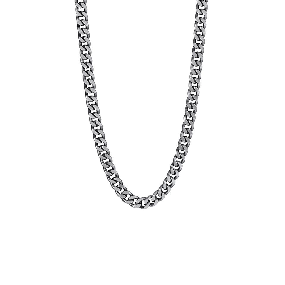 Halsband i &auml;kta silver