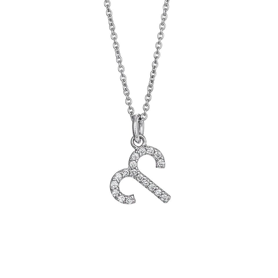 Halsband i &auml;kta silver