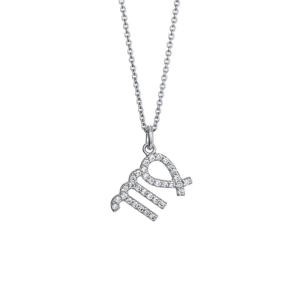 Halsband i &auml;kta silver