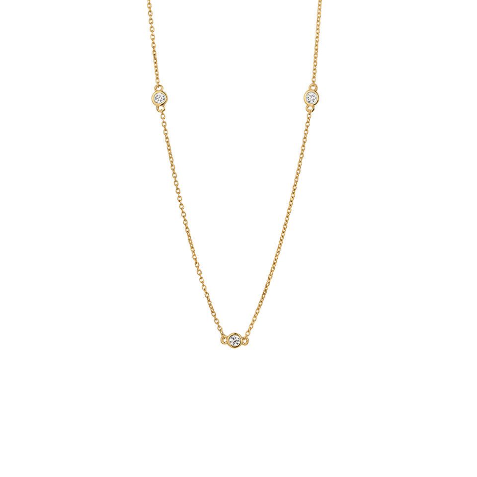 Diamanthalsband i 18K guld